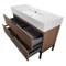 Modern Bathroom Vanity, Walnut, 48